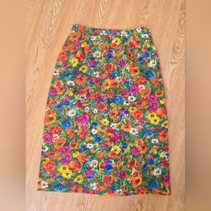 Vintage Cotton Floral Women's Pencil Skirt